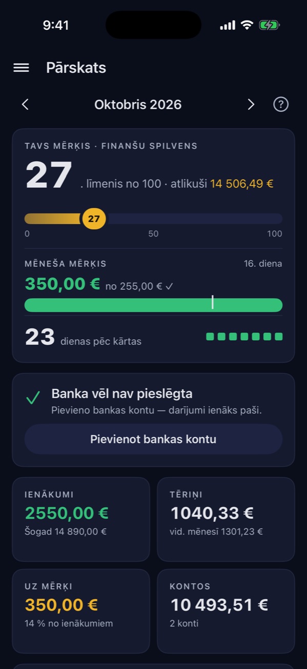 Pārskats telefonā
